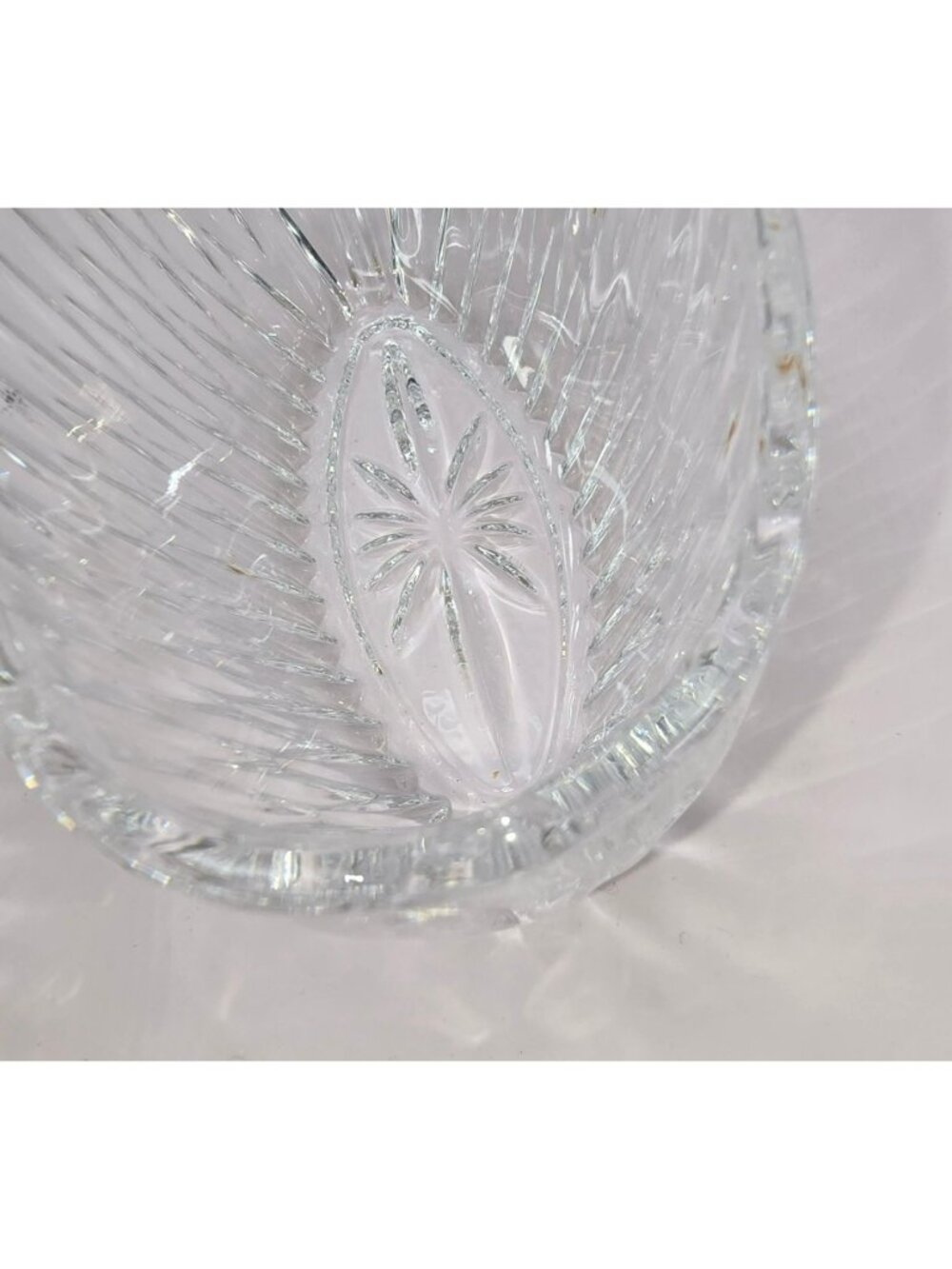 Princess House Spoon Rests Heavy Glass Oval Starburst Set Of 2 Vintage VL5074 - Picture 6 of 7